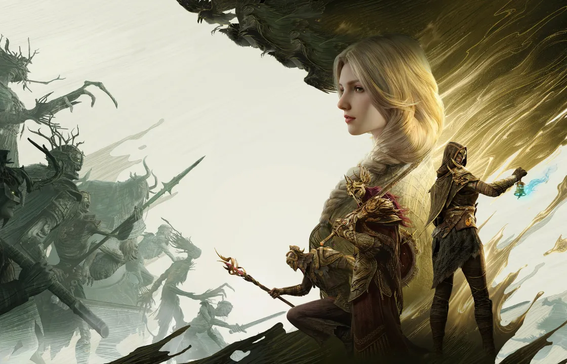 Mistfall Hunter melee combat scene focused on weapon spacing and enemy pressure.