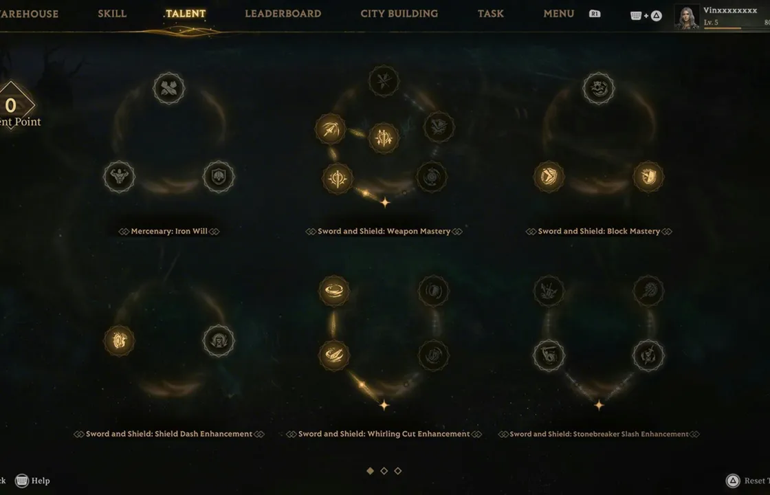 Mistfall Hunter talent menu showing class-related upgrade nodes.